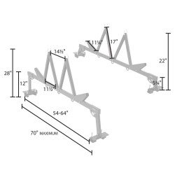 Support à kayak et planche à pagaie Elevate Outdoor *Supports pour boite de camion* 525,00 $CA