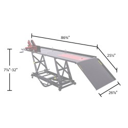 Table élévatrice hydraulique pour moto Black Widow *Rampes de service, élévateurs et crics* 1,00 $CA