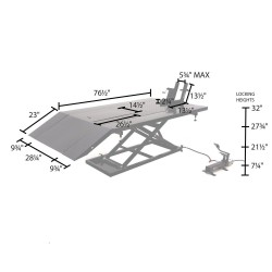 table élévatrice extra-large pour moto ou VTT Black Widow **Commercial** 2,00 $CA product_reduction_percent